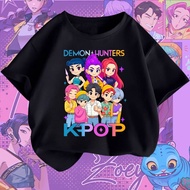 Kaos 2025 Kpop Demon Hunter T-Shirt Huntrix & Saja Boys Inspired Shirt Baju Demon Hunter Fans Clothe