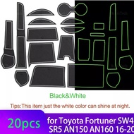 Rubber Anti-slip Mat Door Groove Cup pad phone Cushion Coaster Car Accessories for Toyota Fortuner S