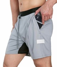 絕版 原價2890 白標 TAIGER STAYDRY™ Performance ShortsKhaki 深灰L 快乾運動短褲 健身 透氣