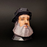 【酷比頭紙模型】達文西 Da Vinci 科學家 |免剪貼 手作 立體拼圖