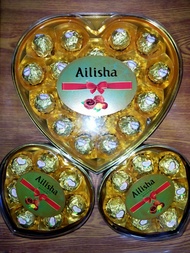 Ailisha / Coco Chocolate Wafer Ball Heart / Rose / Box (perfect gift)