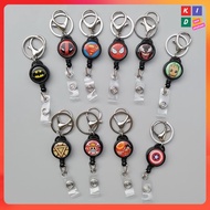 Cartoon Avengers Badge Reel for Staff ID Name Badge Holder Retractable Employees ID Tag Pass Card Ho