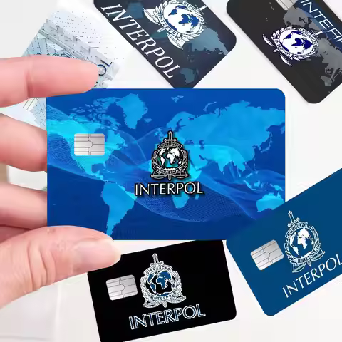 Interpol Diy Credit Debit Card Sticker Party Sticker Decoration Waterproof Small Chip Card Skin Stic