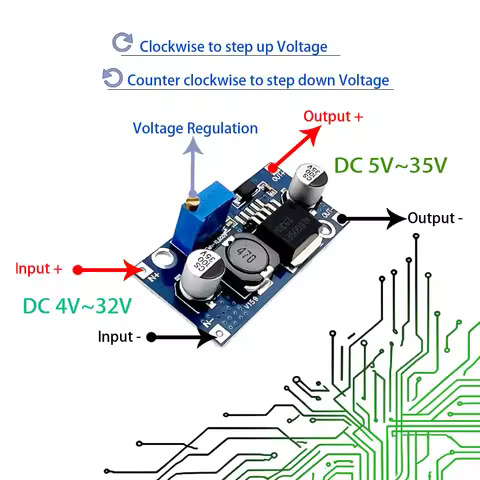 XL6009 4A Boost Converter Step Up Adjustable 15W 4-32V to 5-35V DC-DC Power Supply Module LM2577 Ste