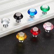 {CIUYA} 30mm Diamond Shape Design Crystal Handle Glass Knobs Cupboard Pull Drawer Knobs Kitchen Hand