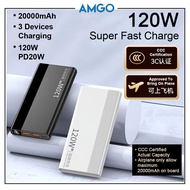 AMGO 3C Certified 3C Certification Powerbank 120W Fast Charging Power Bank CCC Powerbank 3C Quick Ch