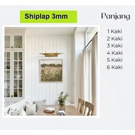 Shiplap wall 3mm / Kayu shiplap /mdf board 3mm X 150mm / cut siap potong