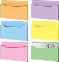 Fuutreo 6 Pcs Magnetic Wall File Organizer Magnetic Wall File Holder Refrigerator Magazine Holder fo