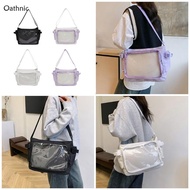 Oathnic Ergonomic Transparent Handbag Crossbody Bag Shoulder Purse For School And Event