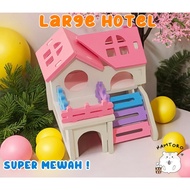 (The Bool's) Rainbow Large Hotel Hamster House | 2 Tiered Floors | Waterproof | Safe Bites | Hamster