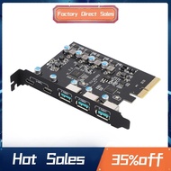 PCIe to USB 3.2 Gen 2 Card with 20Gbps Bandwidth 5-Port (3X USB-A -2X USB-C) Converter PCIE Splitter