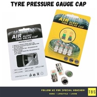Tyre Pressure Gauge Indicator Monitor Valve Wheel Air Cap Cover For Car, Motorcycle, Bike, Bicycle (Universal) (4pcs)