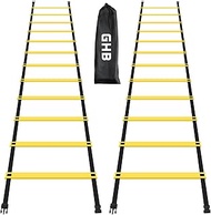 GHB Pro Agility Ladder Agility Training Ladder Speed 12 Rung 20ft with Carrying Bag 2 Pack