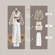 One Set Outfit Korea wanita outfit ulzzang ootd Korea wanita Korean style (Set 06)