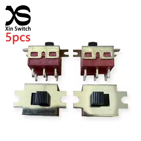 5PCS SS-22D08 G5 (2P2T)Toggle Switch Double Row 6Pin Handle 5mm High Vertical Type High Current 50V 