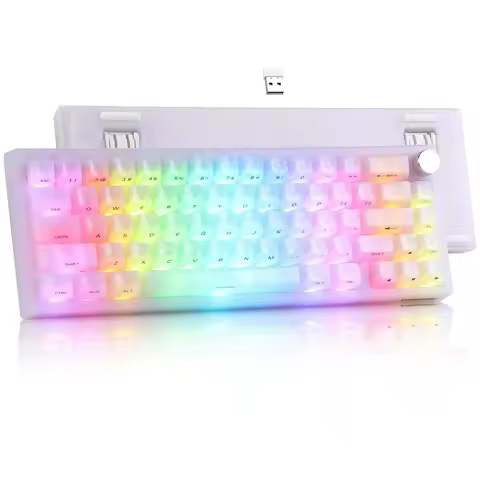 Womier Q61 V2 Wireless 65% Mechanical Keyboard with Knob VIA Programmable Support Tri-Mode BT/2.4G/U
