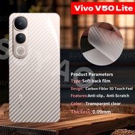 For Vivo V50 Lite 5G 2025 Phone Back Carbon Fiber Film Protector VivoV50Lite V40 Pro Soft Scratch Re