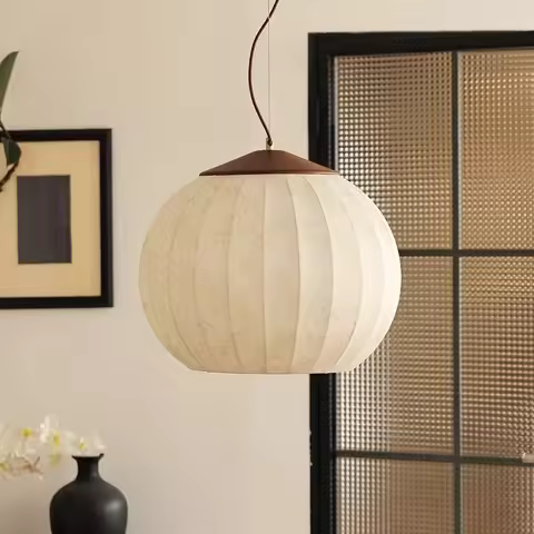 Nordic Minimalism Fabric E27 Pendant Light Dining Living Room Bedroom Restaurant Chandelier Lustre D