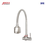 Flexible Wall sink Faucet SUS 304 / Kitchen Dishwashing Tap CF