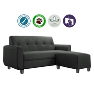 LIVING MALL Murray 3 Seater Fabric Sofa Set with Ottoman in 7 Colours