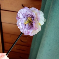 HUMBERTO Hanfu Hairpin, Simulated Flowers Chinese Style Wooden Hair Stick, Retro Rose Hair Chopstick Hanfu Headwear Flower Hair Clip Hanfu Accessories