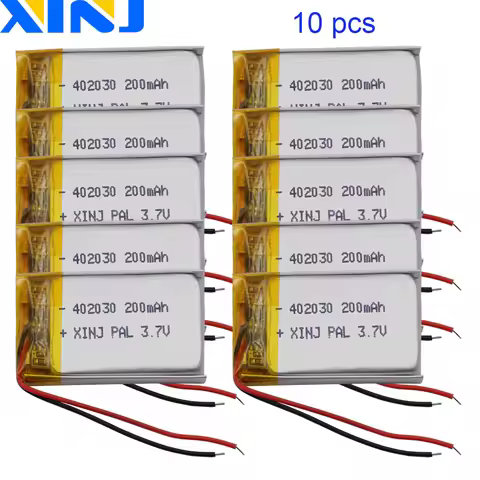 10pcs 3.7V 200mAh 0.74Wh Polymer Li Lithium Lipo Battery 402030 For MP3 Music Player GPS Sat Nav Car