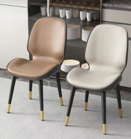 22W 北歐輕奢皮革餐椅  椅子 Nordic luxury leather dining chair