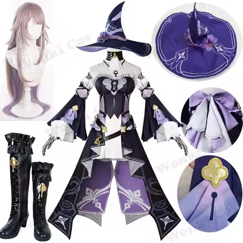Big Herta Cosplay Costume Long Wig Hair for Star Rail Herta Skin Cosplay Dress Women Party Carnival 