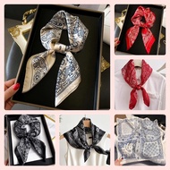 Square silk scarf for women 70 70x70cm turban bandana, beautiful, high-quality head covering to make