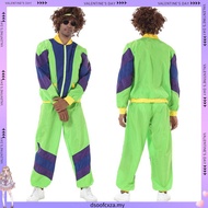 Retro Hippie Costumes Male Carnival Halloween Party 70s 80s Rock Hip-Hop Disco Clothing Suit Cosplay