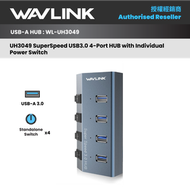 WAVLINK - USB 3.0 四端極速開關鋁合金連接/充電器USB Hub UH3049 原裝行貨 一年保養