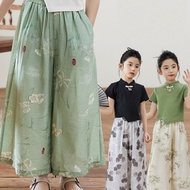 AURELA & CO - THE LATEST KOREAN STYLE BLOSSOM MOTIF SET GIRLS' CULOT PANTS/ 4-15 YEARS OLD kids girl