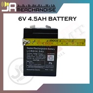 [JRM] 6 Volts Rechargeable Battery Sealed Lead Acid 6V 4.5Ah 20Hr (RB-6V)