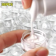 3/7/10g Plastic Empty Box - Round Clear Jars - Travel Cosmetic Sample Case - Nail Arts Jewelry Stora