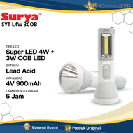 Surya Lampu Senter LED Super Terang SYT L4W 3COB LED Rechargeable Jarak Cahaya 500 Meter tahan 6 jam