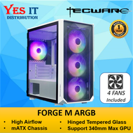 Tecware Forge M ARGB TG MATX Gaming Casing Chassis ( Black / White / Snow White )