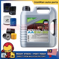 LIQUI MOLY SPECIAL TEC AA 5W30 API-SP Fully Synthetic Engine Oil (4L) 5W-30 Minyak Hitam With Oil Fi