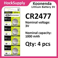 [4pcs] Koonenda CR2477 Lithium 3V Button Battery 2477 [FAST SHIP OUT]