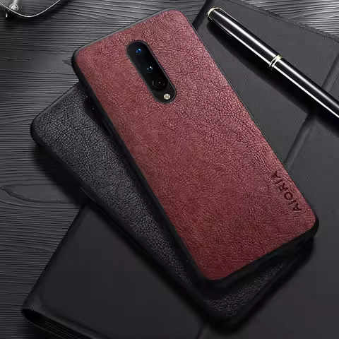 Case For Oneplus 8 Pro 8T 7T Pro 6T Simple Design Luxury Leather Business Cover For Oneplus 7 Pro Ca