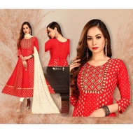 ♦Designer Long Kurtis and Duppata(LK8) with4 colours ♦Size S, M ,L ,XL ,2XL, 3XL, 4XL Available ‼️ R