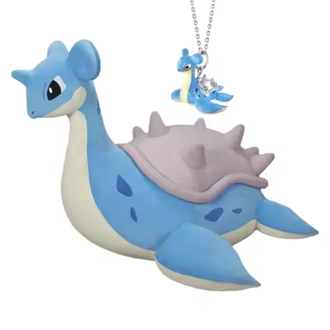Pokemon Lapras Mew Snorlax Eevee Charmander Gengar Anime Cartoon Necklace Versatile Trendy Accessory