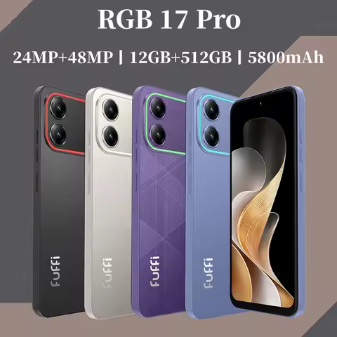 Global Vision 17 Pro Smartphone Android 8GB RAM 256GB ROM 6.67 Inch Phone 5800mAh 720x1612HD 24+48MP