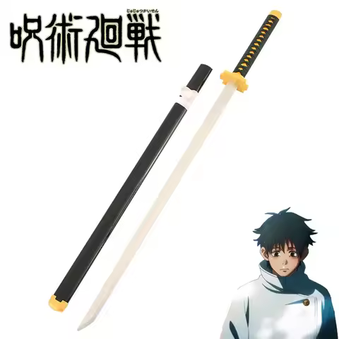104cm Okkotsu Yuta Jujutsu Kaisen Weapon Samurai Sword Anime Peripheral Wooden ABS Katana Weapon Mod