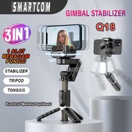 SMARTCOM Gimbal Stabilizer Selfie Stick Tripod Q18 Face Tracking For Smartphone