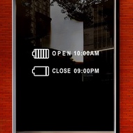 Customized Business Hours Glass Stickers Milk Tea Dessert Coffee Shop Glass Door Creative Window Sti
