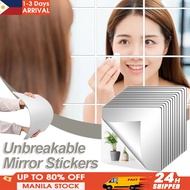 3D Acrylic Mirror Mirror Stickers - Thicken Flexible Self-adhesive Wall Stickers - DIY Art Decor