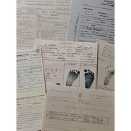 Retro Distressed Evidence Handbook Background Paper Dark Crime|Detective|Hospital Certification Coll