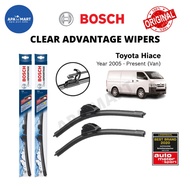 BOSCH Genuine Clear Advantage U Hook Wiper Set for Toyota Hiace Van KDH200 (Year 2005-Present (Van)(