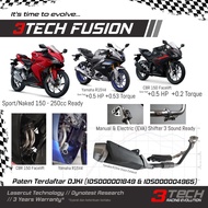 Racing Exhaust CBR GSX R15 Vixion Satria 3tech Fusion exhaust 3 sound Hybrid standard Racing design