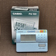 [Original] Casio Clock PQ-10D-2R Traveler Small Size Blue Digital Snooze Alarm Table Clock PQ-10D-2 PQ-10D